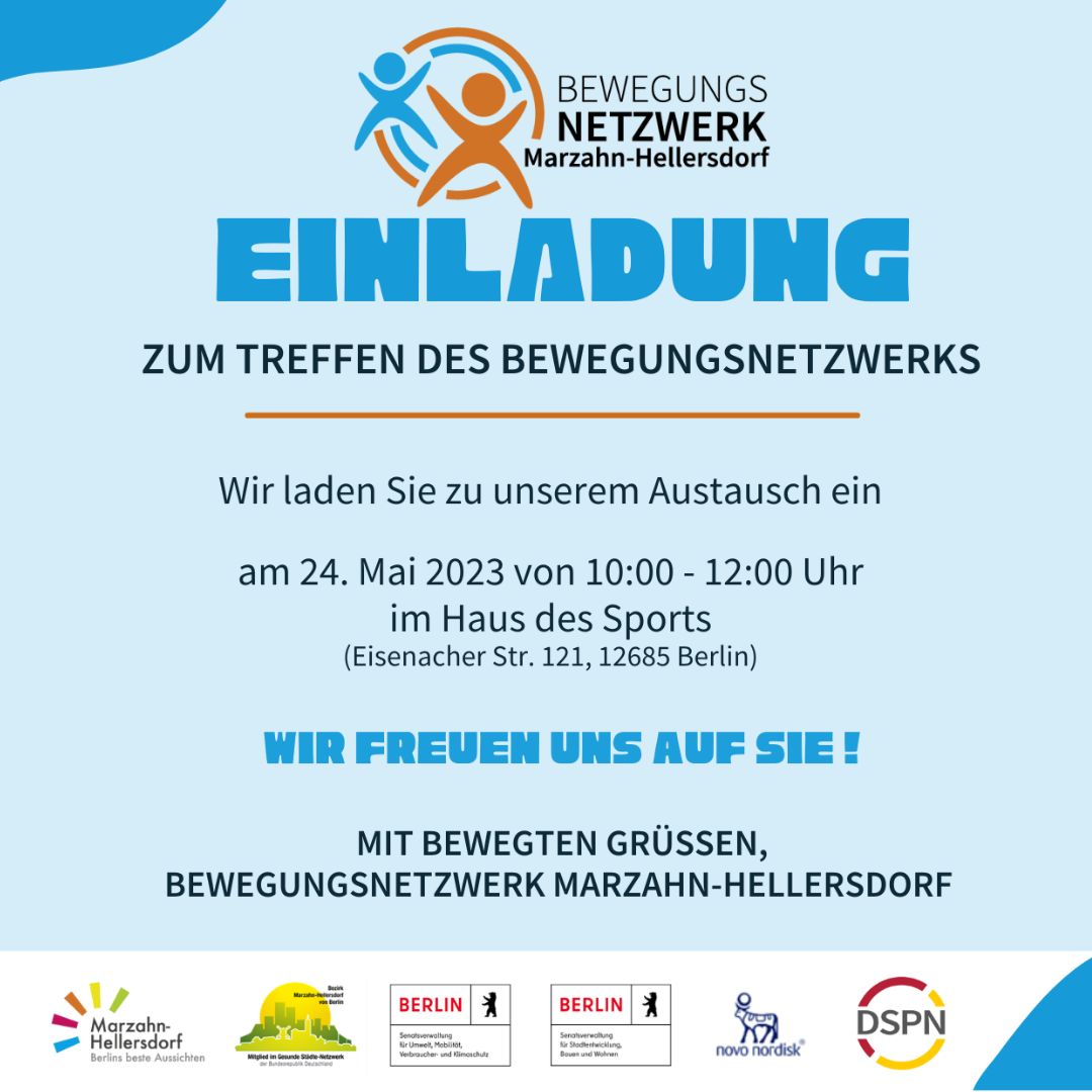 BewegungsNetzwerkTreffen am 24.05.23 plakat
