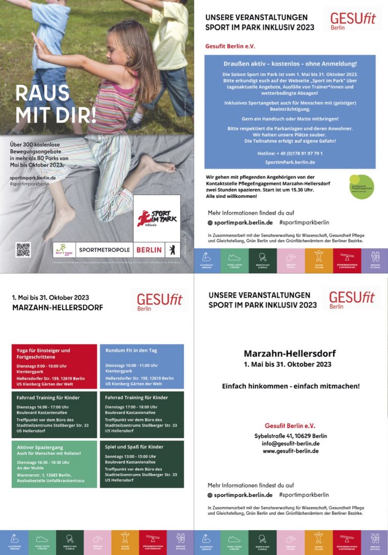 Flyer Sport im Park 2023 Ansicht A4 Ma He 768x1097