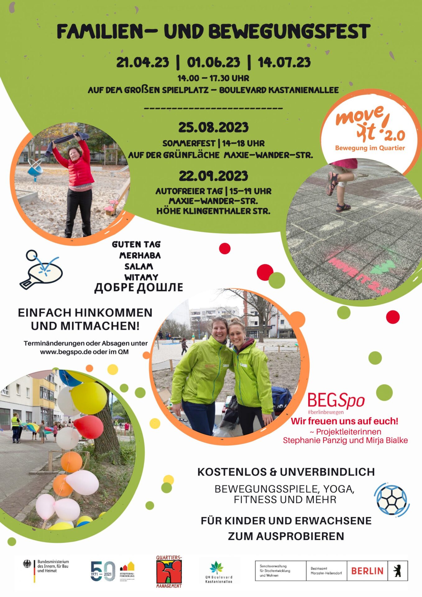 Familien- und Bewegungsfest plakat