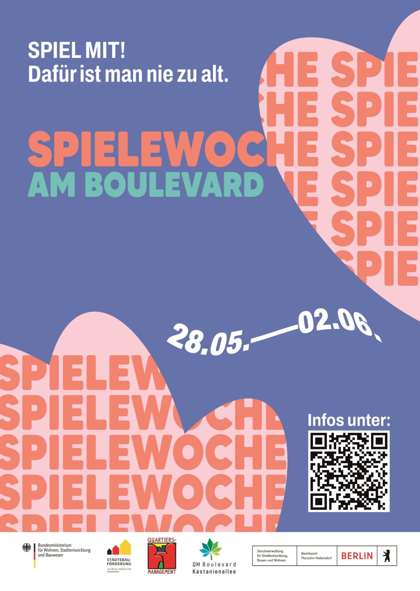 SPIELEWOCHE AM BOULEVARD plakat