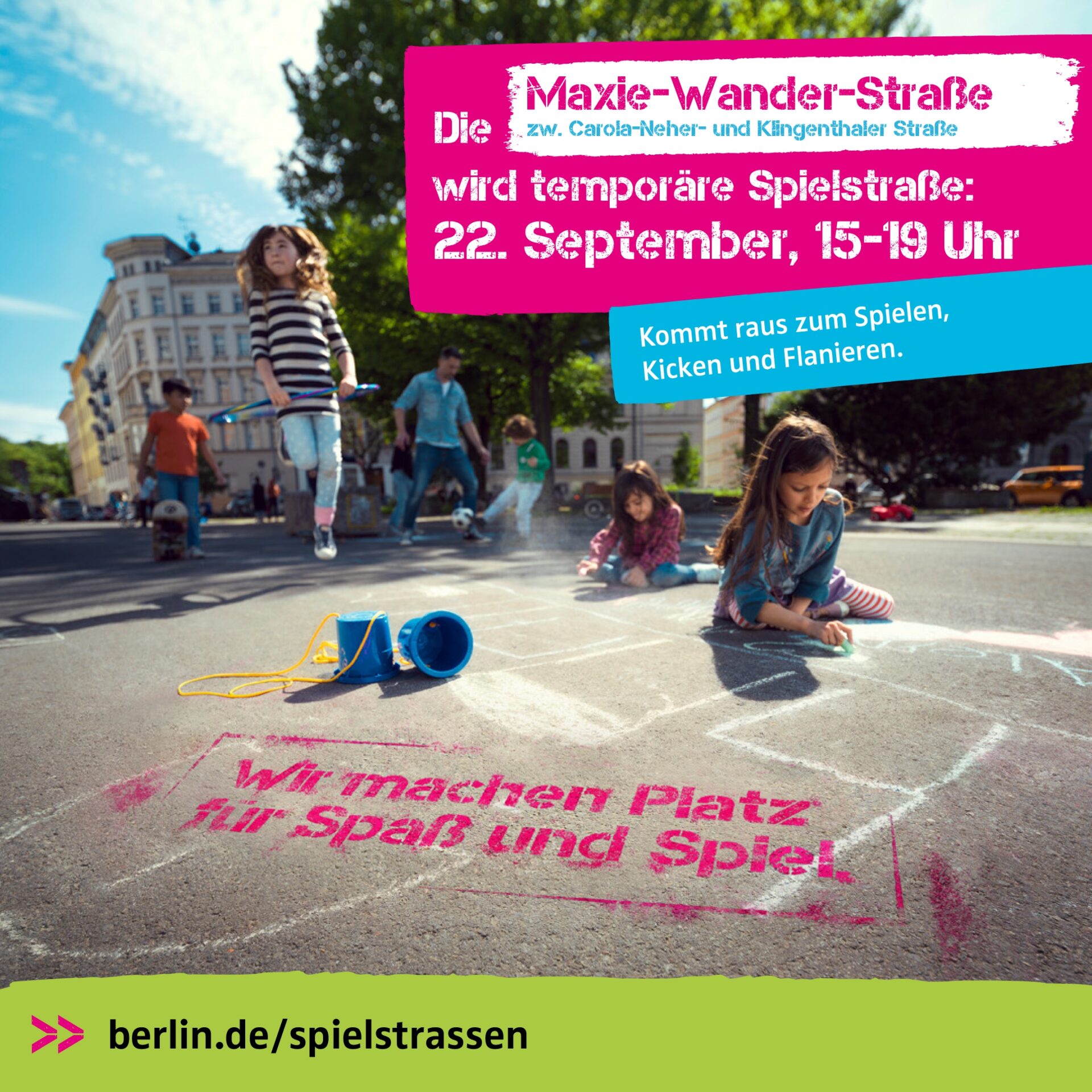 Temporäre Spielstraße in Hellersdorf