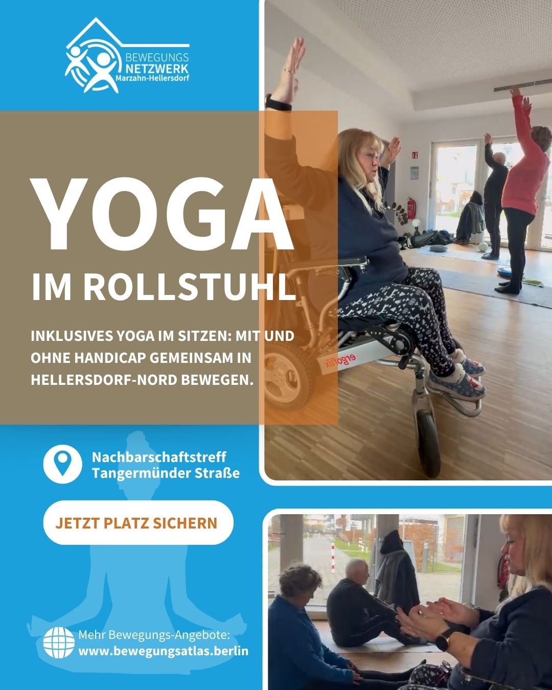 Yoga im Rollstuhl in Hellersdorf Nord