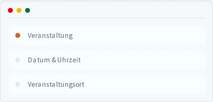 Darstellung Aktivkalender