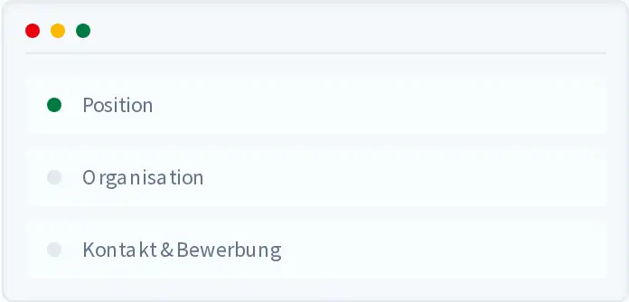 Darstellung Jobbörse